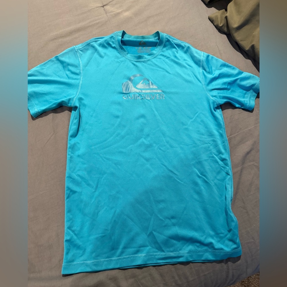 Quiksilver Teal Rash Guard Tee